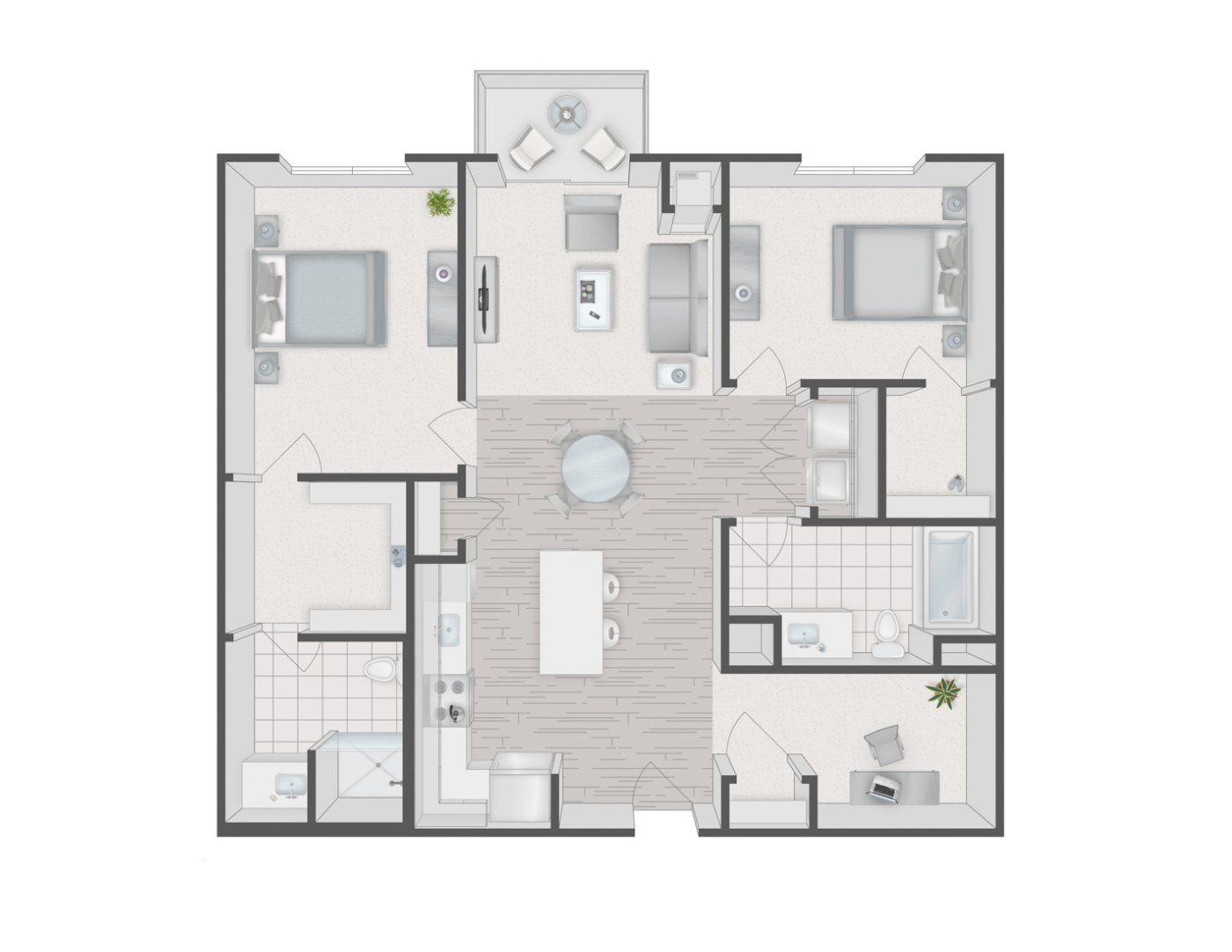 Floorplan for Apartment #10210, 2 bedroom unit at Halstead Plymouth